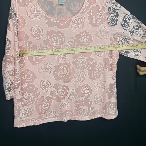 Rebeca Malone Rose Print Women's Topsize XL brand new w tags - Picture 5 of 8
